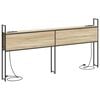 vidaXL Opberghoofdbord met Oplaadstation met plank Sonoma eiken 98 cm