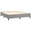 vidaXL Boxspring met matras en LED fluweel lichtgrijs 180x200 cm