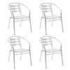 vidaXL Tuinstoelen stapelbaar 4 st aluminium