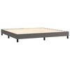 vidaXL Boxspring met matras kunstleer grijs 200x200 cm
