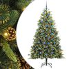 vidaXL Kunstmatige Scharnier Kerstboom met Cones Groen 210 cm
