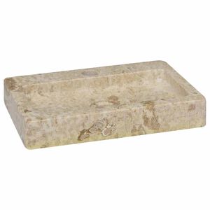 vidaXL Wastafel wandgemonteerd 38x24x6,5 cm marmer cr&egrave;mekleurig