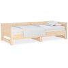 vidaXL Slaapbank uitschuifbaar massief grenenhout 2x(80x200) cm