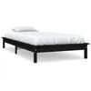 vidaXL Bedframe massief grenenhout zwart 100x200 cm