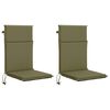 vidaXL Kussen voor stoel met hoge rug GEMERT 2 st 100% Polyester