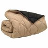 vidaXL Winter Dekbed Zwart en Taupe 220 x 240 cm Microfiber