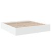 vidaXL Bedframe massief hout wit 200x200 cm