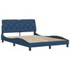 vidaXL Bedframe zonder matras stof blauw 140x190 cm
