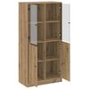 vidaXL Hoge kast met deuren 68x37x142 cm bewerkt hout artisanaal eiken