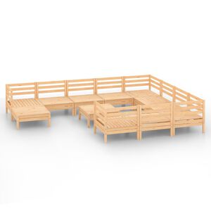 vidaXL 12-delige Loungeset massief grenenhout