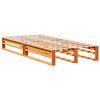 vidaXL Bed met boekenkast zonder matras hout wasbruin 100x200 cm