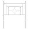 vidaXL Vervangend hoofdbord 75 cm metaal wit