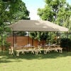 vidaXL Partytent Taupe 292 x 580 x 315 cm Oxford Stof