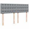 vidaXL Boxspring met matras stof lichtgrijs 140x200 cm
