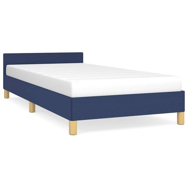 vidaXL Bedframe met hoofdeinde zonder matras 80x200 cm stof blauw