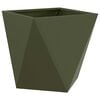 vidaXL Plantenbak Olijf Groen 40 x 40 x 40 cm Staal