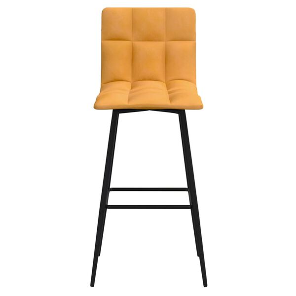 vidaXL Barkrukken 2 st fluweel bruin