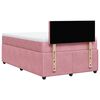 vidaXL Boxspring met matras fluweel roze 120x190 cm