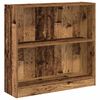 vidaXL Boekenkast 80x24x76 cm bewerkt hout oud houtkleurig