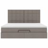 vidaXL Ottoman bed met matras en LED's 180x200cm stof taupe