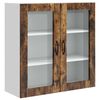 vidaXL Wandglas cabinet PORTO Gerookt eiken 80 x 31 x 80 cm