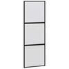 vidaXL Schuifdeur met beslagset 76x205 cm gehard glas zwart