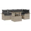 vidaXL Tuin Sofa Set 6 st Lichtgrijs [Synthetisch]: Poly Rattan
