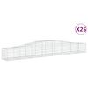 vidaXL Schanskorven 25 st gewelfd 400x50x40/60 cm gegalvaniseerd ijzer