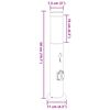 vidaXL Bolderverlichting met sensor en stopcontact 3 stuks 50 cm roestvrij staal IP44