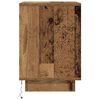 vidaXL Nachtkastje met LED-verlichting 38x34x50 cm oud hout