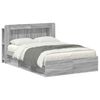 vidaXL Bedframe met opslag Grijs Sonoma 160 x 200 cm Bewerkt hout