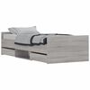 vidaXL Bedframe met hoofd- en voeteneinde grijs sonoma 100x200 cm