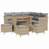 vidaXL Tuinbankenset 9 st Beige poly rattan