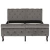 vidaXL Bedframe fluweel grijs 120x200 cm