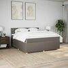 vidaXL Boxspring met matras stof taupe 180x200 cm