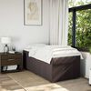 vidaXL Boxspring met matras stof donkerbruin 90x190 cm