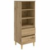 vidaXL Hoge kast Artisanaal eiken 40 x 36 x 110 cm Bewerkt hout