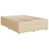 vidaXL Boxspring met matras stof cr&egrave;mekleurig 140x190 cm