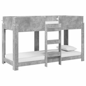 vidaXL Bunk Bed voor Kinderen Beton Grijs 75 x 190 cm Bewerkt hout