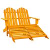 vidaXL Tuinstoel 2-zits Adirondack met voetenbank vurenhout oranje