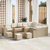 vidaXL Tuin Sofa Set met kussen 13 pcs Beige poly rattan