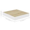 vidaXL Wandschappen zwevend 2 st 23x23,5x3,8 cm MDF eikenkleurig wit