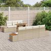 vidaXL Tuin Sofa Set met kussen 8 pcs Beige Poly riet