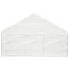 vidaXL Prieel met dak 20,07x5,88x3,75 m polyetheen wit