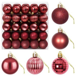 vidaXL Kerstballen set 100 st Wijnrood 4 cm Polystyreen