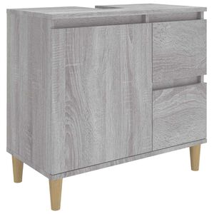 vidaXL Badkamerkast 65x33x60 cm bewerkt hout grijs sonoma eikenkleurig