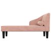vidaXL Chaise longue met bolster fluweel roze