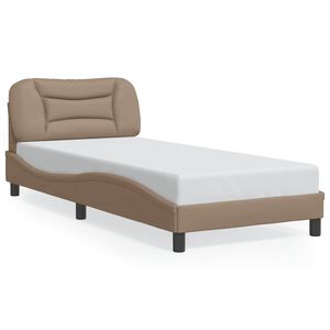 vidaXL Bedframe zonder matras "Hvar" kunstleer cappucinnokleurig 80x200 cm