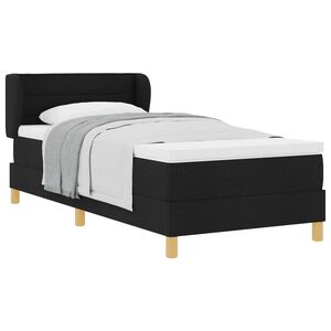 vidaXL Boxspringbed met matras met hoofdeinde Zwart 80 x 200 cm Stof