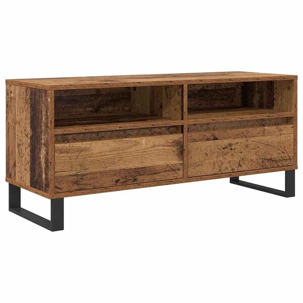 vidaXL TV-kast Oud Hout 100 x 34,5 x 44,5 cm Gemonteerd hout en ijzer